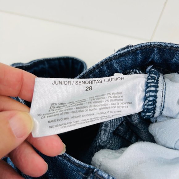 William Rast Blue Mid-Rise Crop Boot Jeans Juniors Size 28 Stretch - Picture 10 of 14